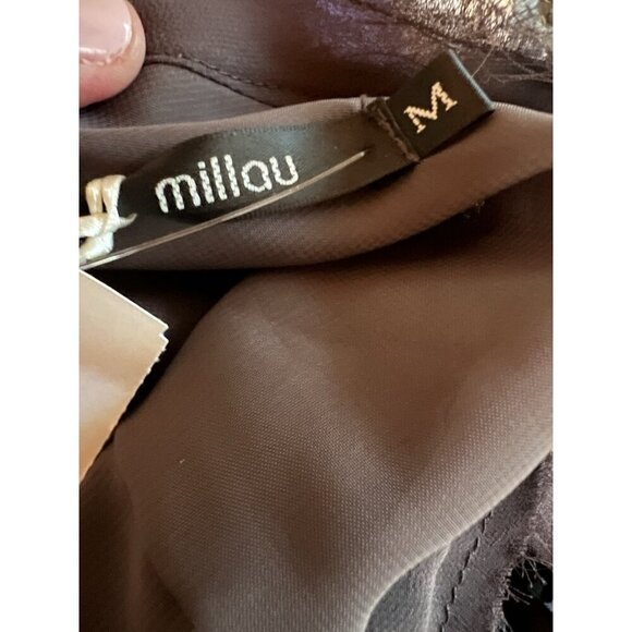 NEW Vintage Y2K Millau gray fringe sequin flowy tank mini dress M mobwife glam - Picture 4 of 12